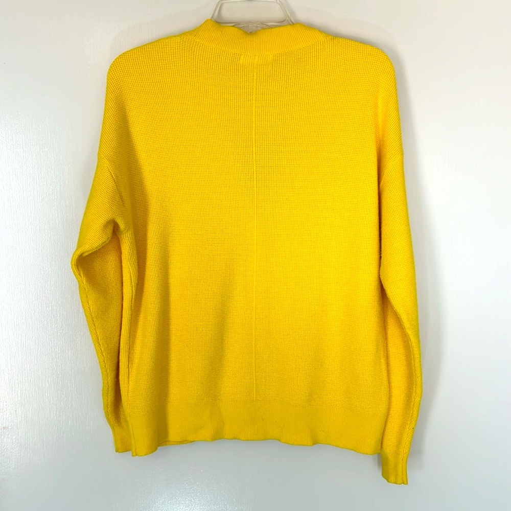 Zenana yellow / gold cotton cardigan sweater, size M - Picture 2 of 9